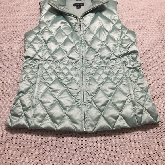 LANDS END Pastel Quilted Diamond Puffer Vest S 6-8 - Picture 7 of 8